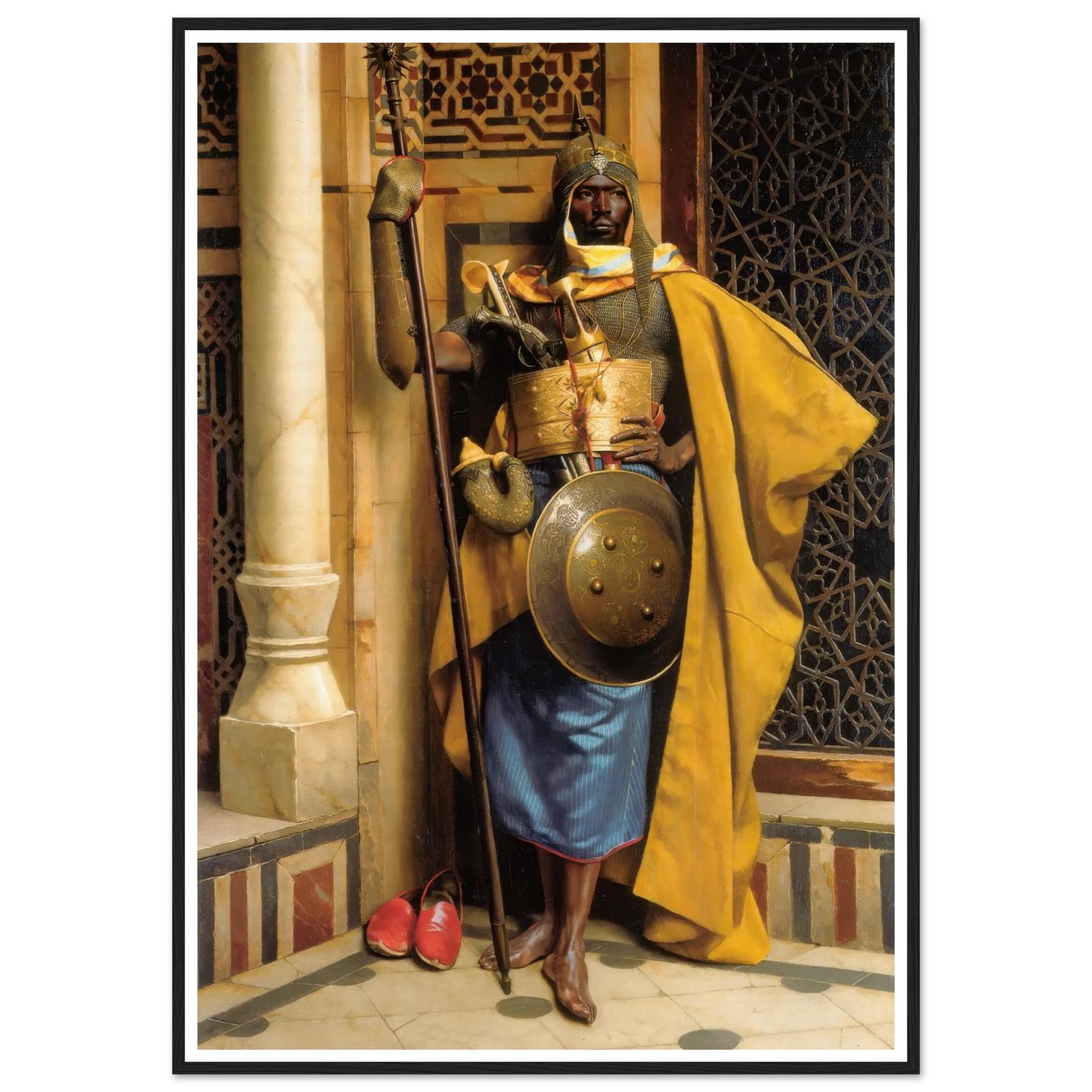 Le Garde Maure Art Print | Ludwig Deutsch - Framed Poster - 30x40 cm / 12x16″ - Black frame