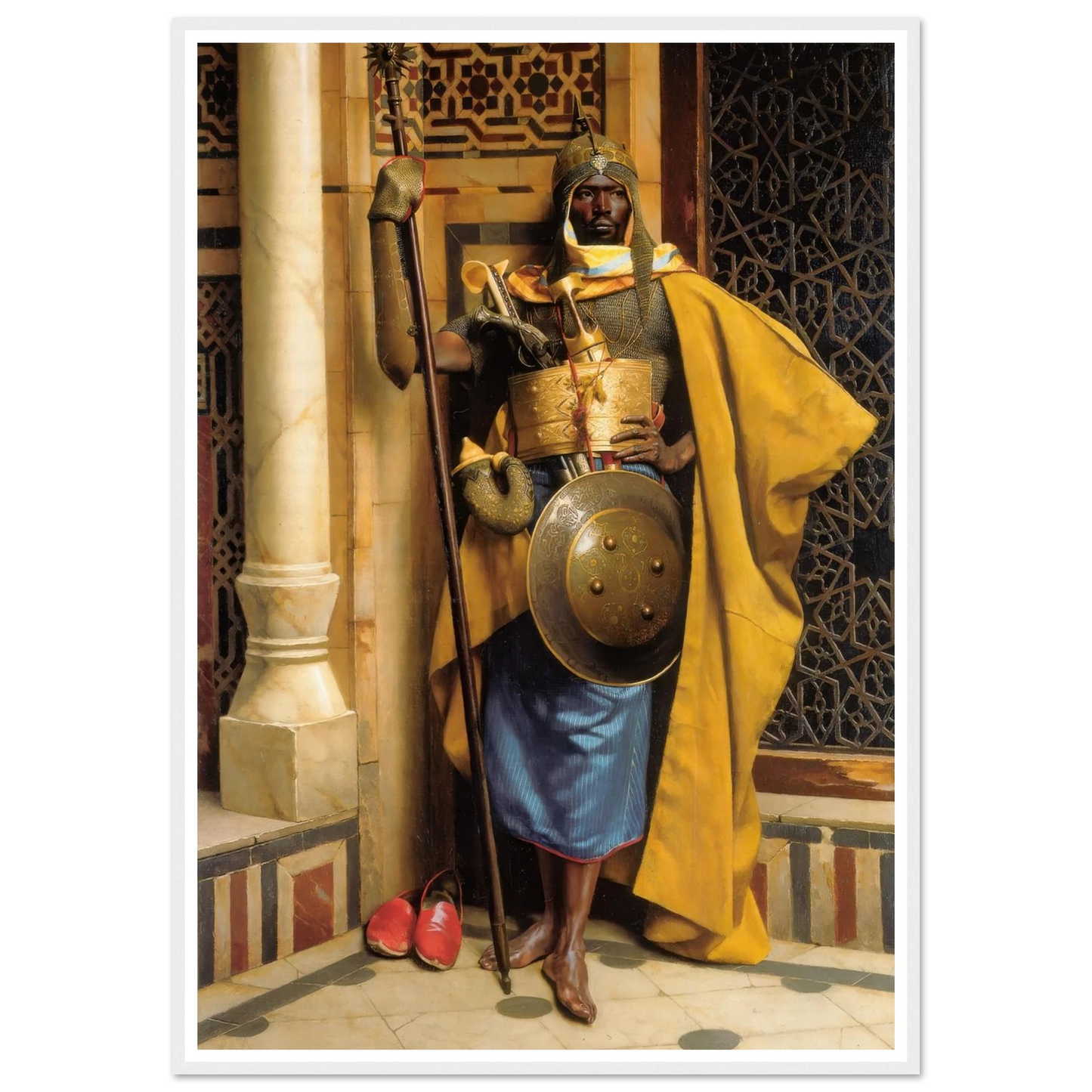 Le Garde Maure Art Print | Ludwig Deutsch - Framed Poster - 30x40 cm / 12x16″ - Black frame