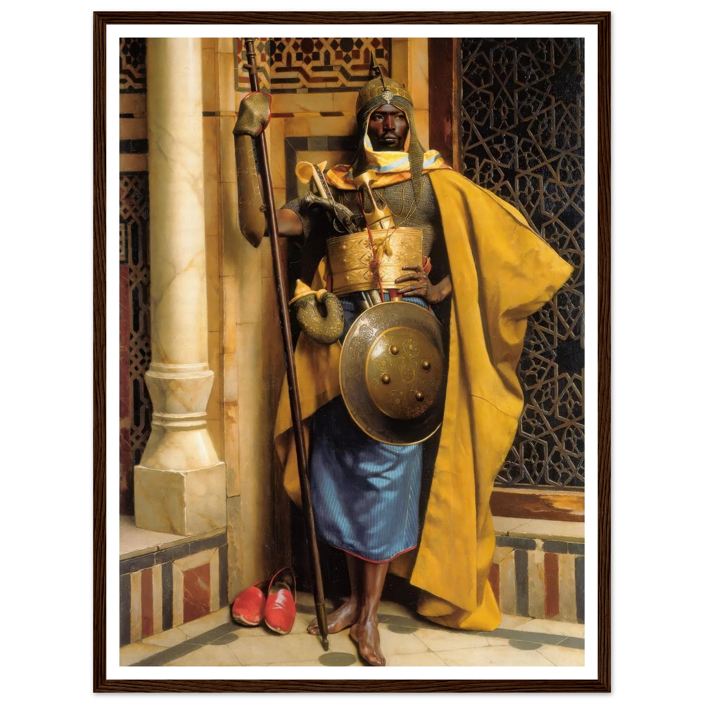 Le Garde Maure Art Print | Ludwig Deutsch - Framed Poster - 30x40 cm / 12x16″ - Black frame