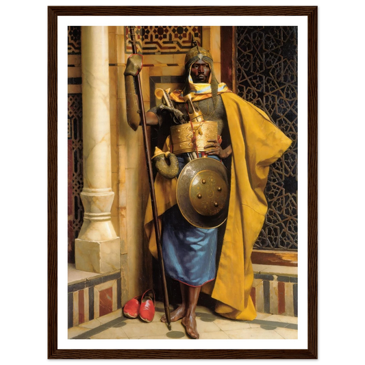 Le Garde Maure Art Print | Ludwig Deutsch - Framed Poster - 30x40 cm / 12x16″ - Black frame