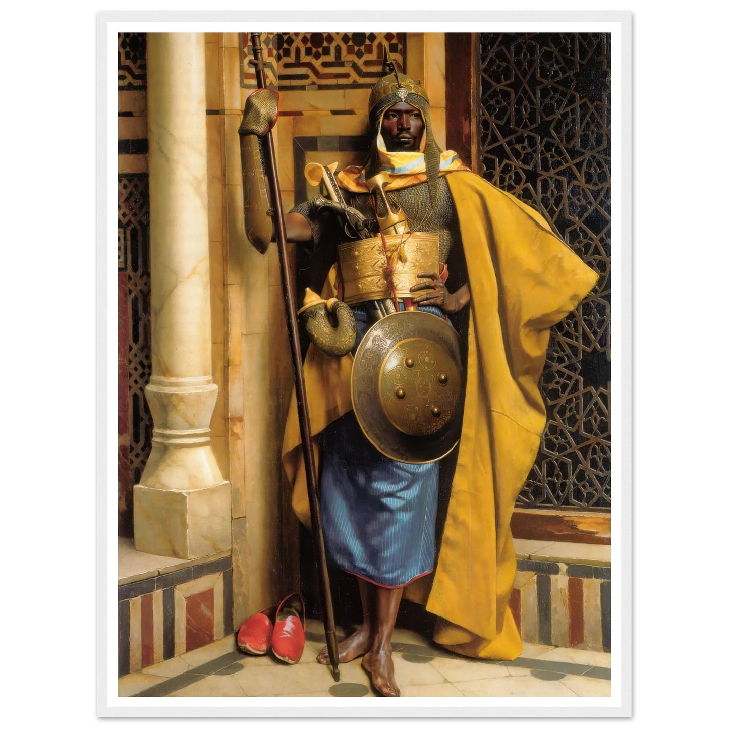 Le Garde Maure Art Print | Ludwig Deutsch - Framed Poster - 30x40 cm / 12x16″ - Black frame