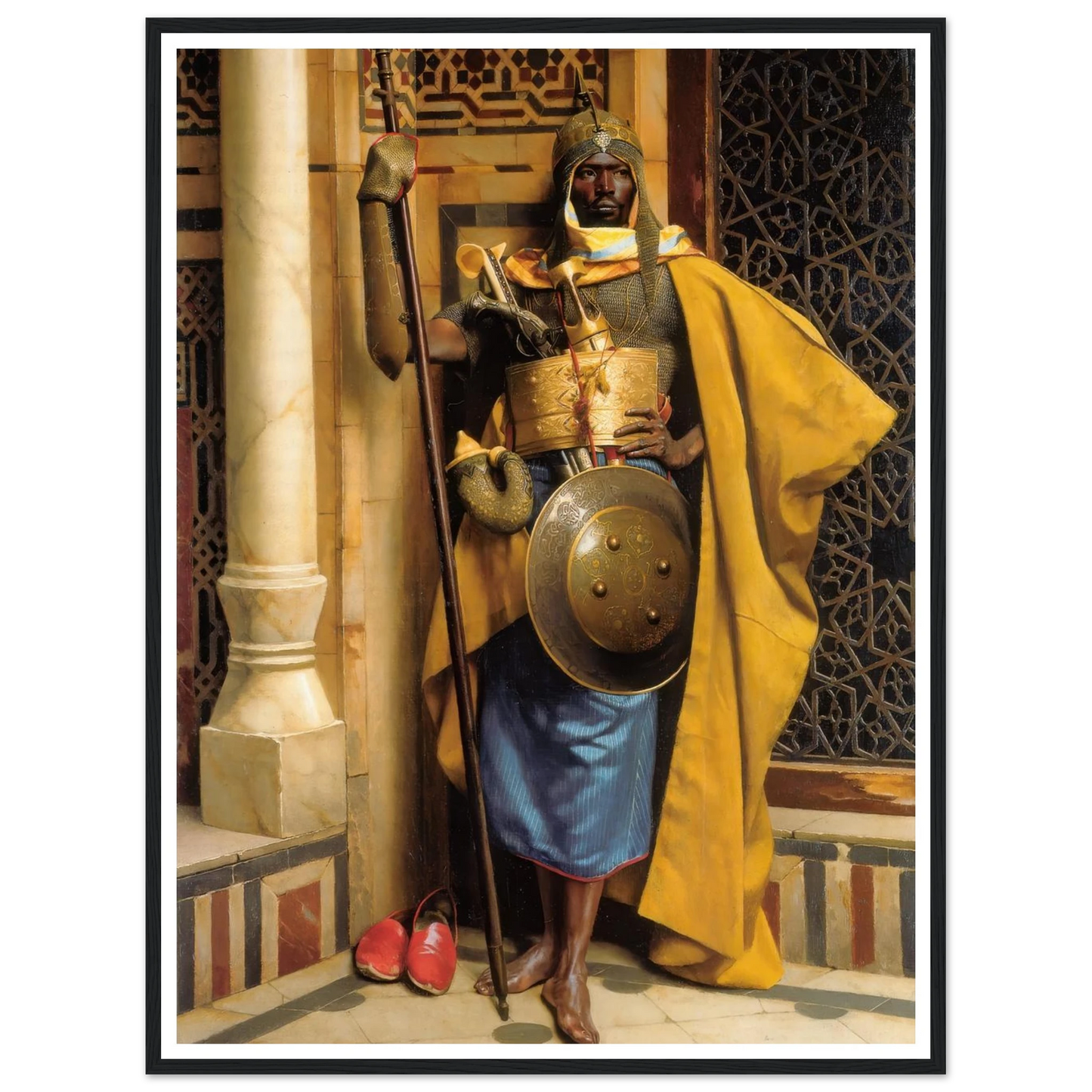 Le Garde Maure Art Print | Ludwig Deutsch - Framed Poster - 30x40 cm / 12x16″ - Black frame