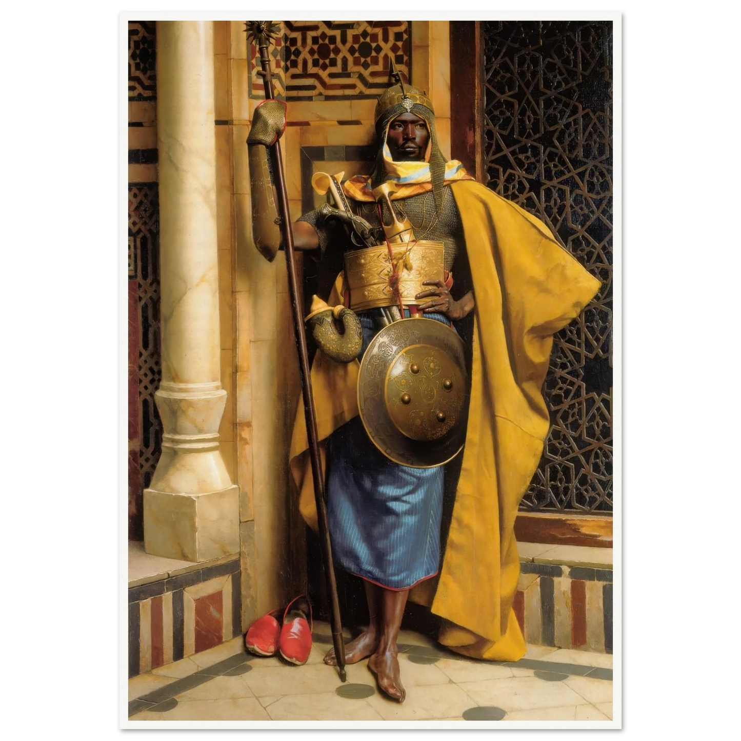 Le Garde Maure Art Print | Ludwig Deutsch - Framed Poster - 30x40 cm / 12x16″ - Black frame