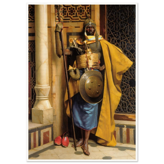 Le Garde Maure Art Print | Ludwig Deutsch - Framed Poster - 30x40 cm / 12x16″ - Black frame