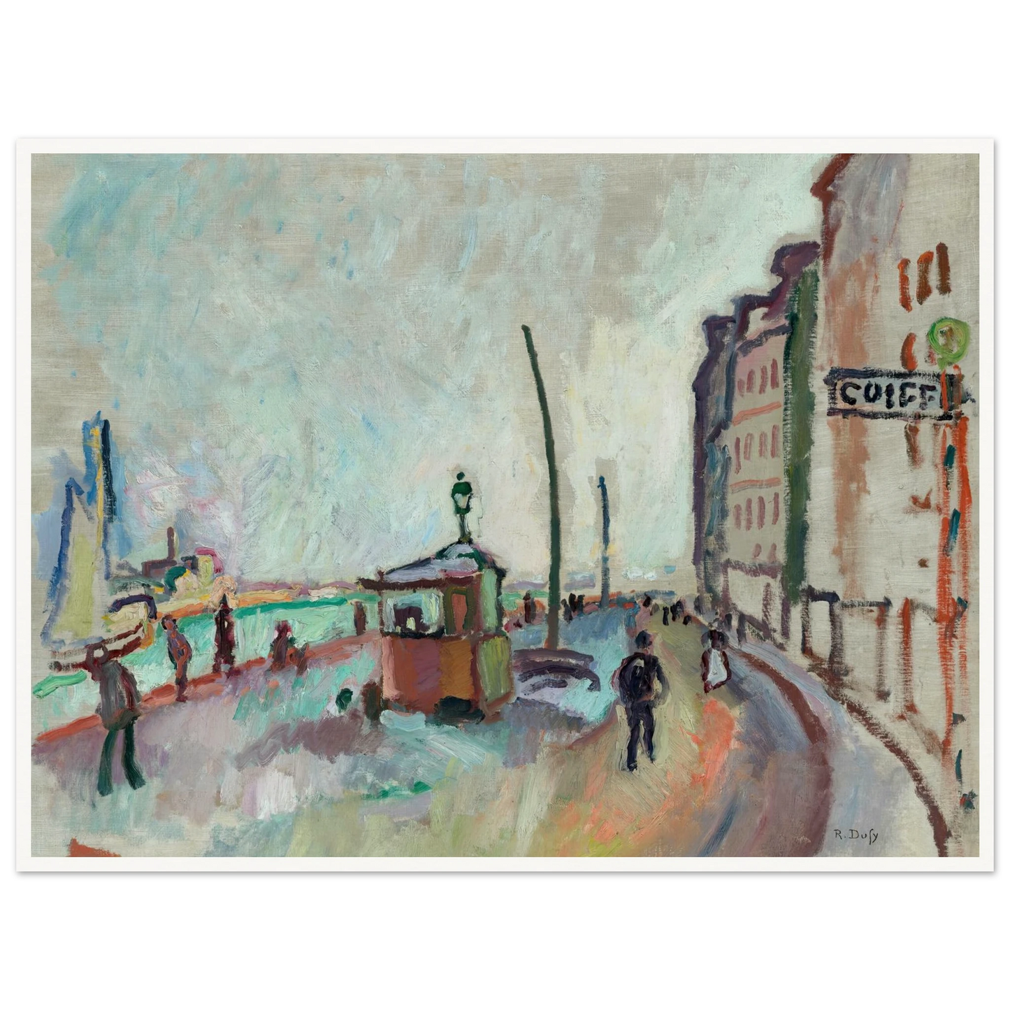 Le Havre (1906-1907) Art Print | Raoul Dufy - Framed Poster - 30x40 cm / 12x16″ - Black frame