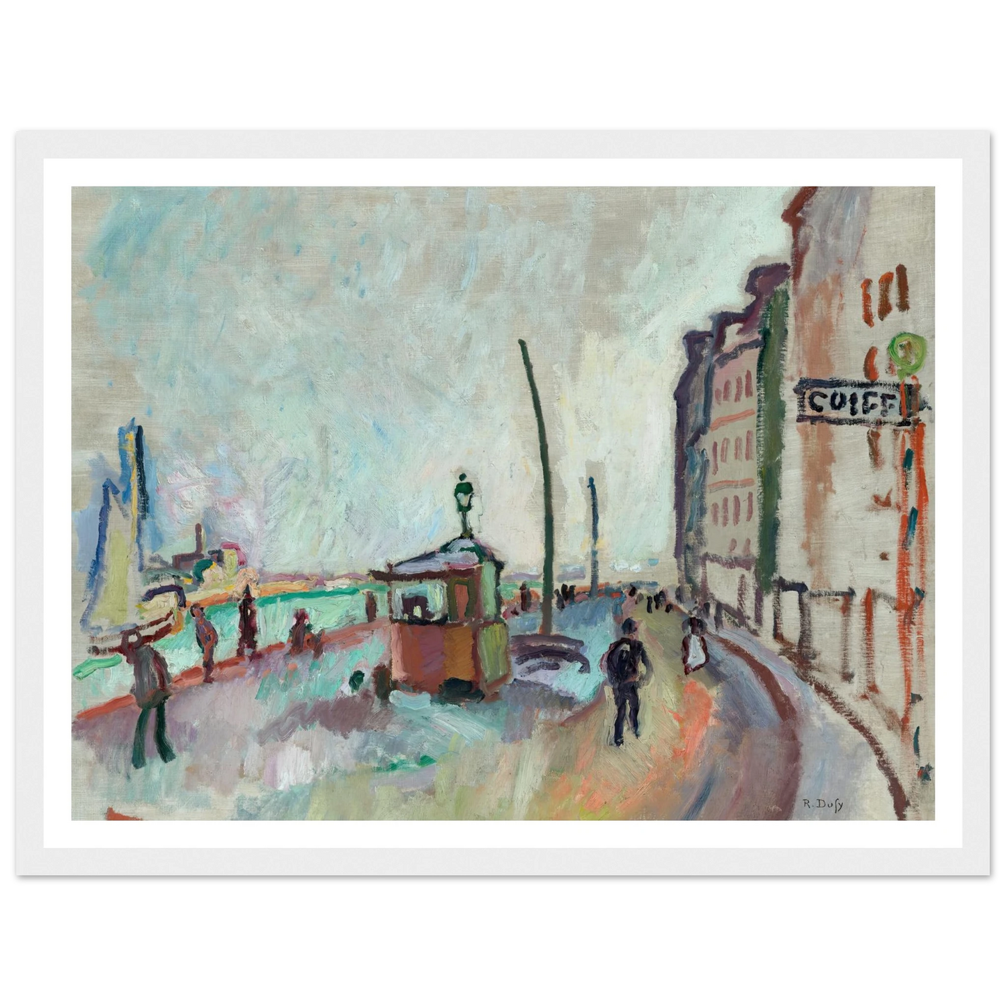 Le Havre (1906-1907) Art Print | Raoul Dufy - Framed Poster - 30x40 cm / 12x16″ - Black frame
