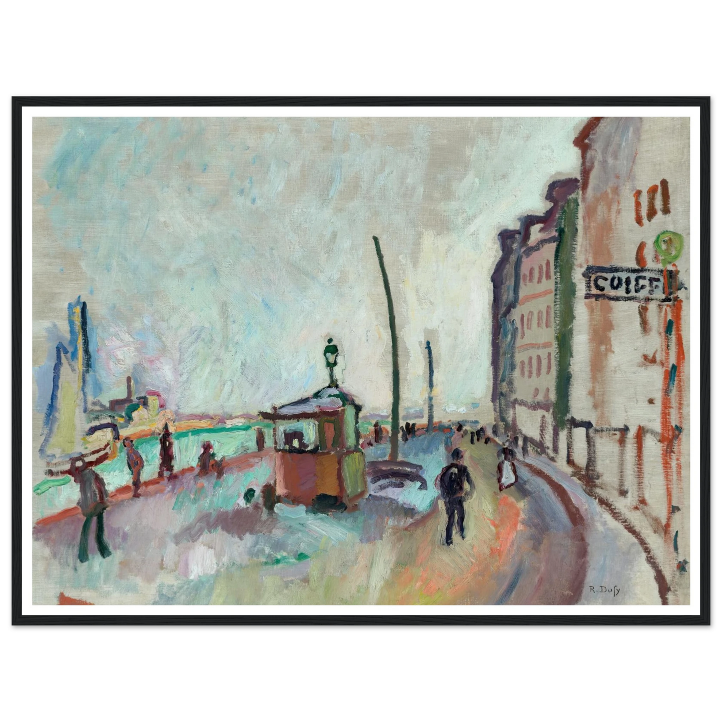 Le Havre (1906-1907) Art Print | Raoul Dufy - Framed Poster - 30x40 cm / 12x16″ - Black frame