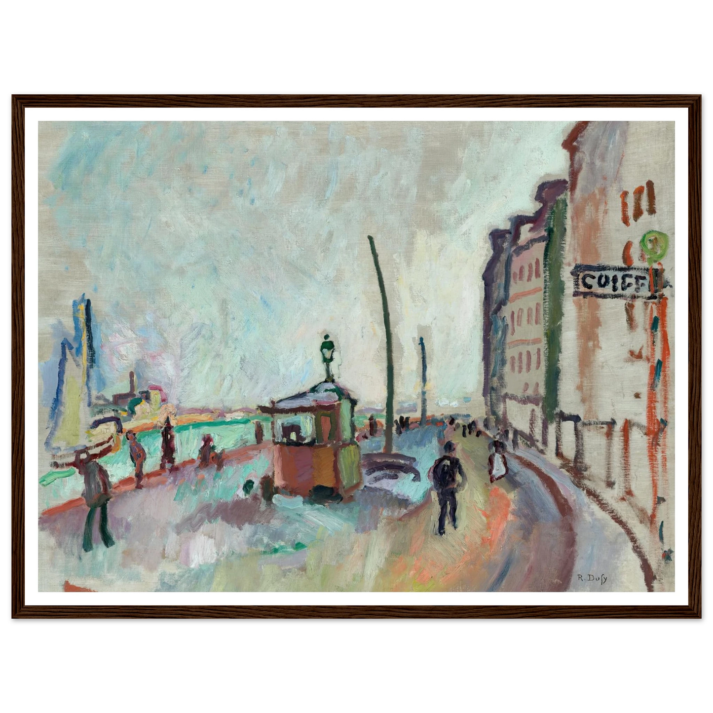Le Havre (1906-1907) Art Print | Raoul Dufy - Framed Poster - 30x40 cm / 12x16″ - Black frame