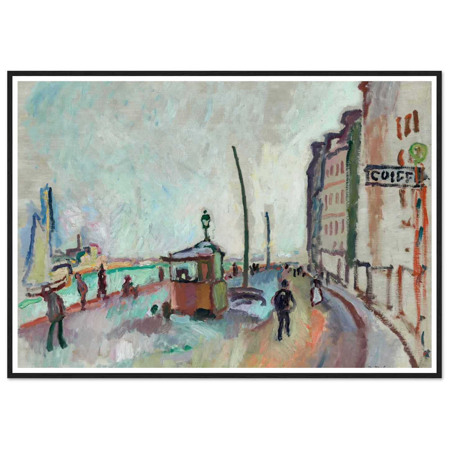 Le Havre (1906-1907) Art Print | Raoul Dufy - Framed Poster - 30x40 cm / 12x16″ - Black frame