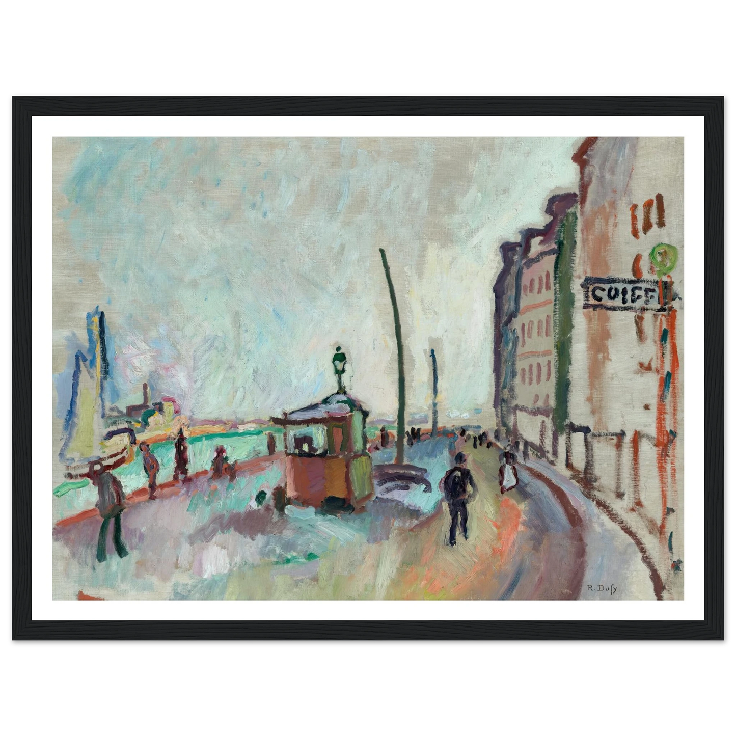 Le Havre (1906-1907) Art Print | Raoul Dufy - Framed Poster - 30x40 cm / 12x16″ - Black frame