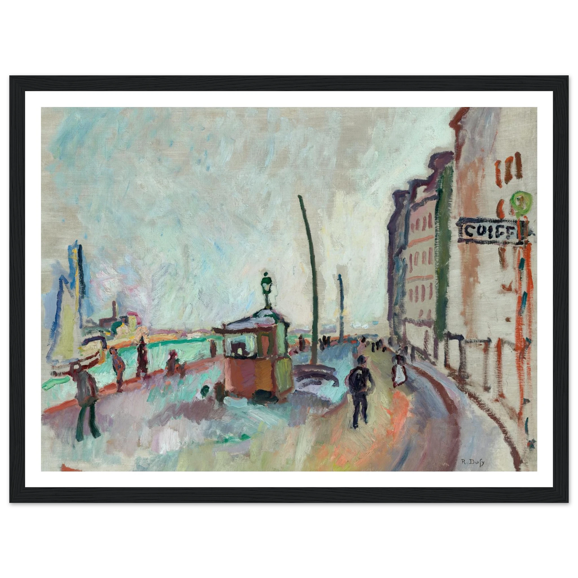 Le Havre (1906-1907) Art Print | Raoul Dufy - Framed Poster - 30x40 cm / 12x16″ - Black frame