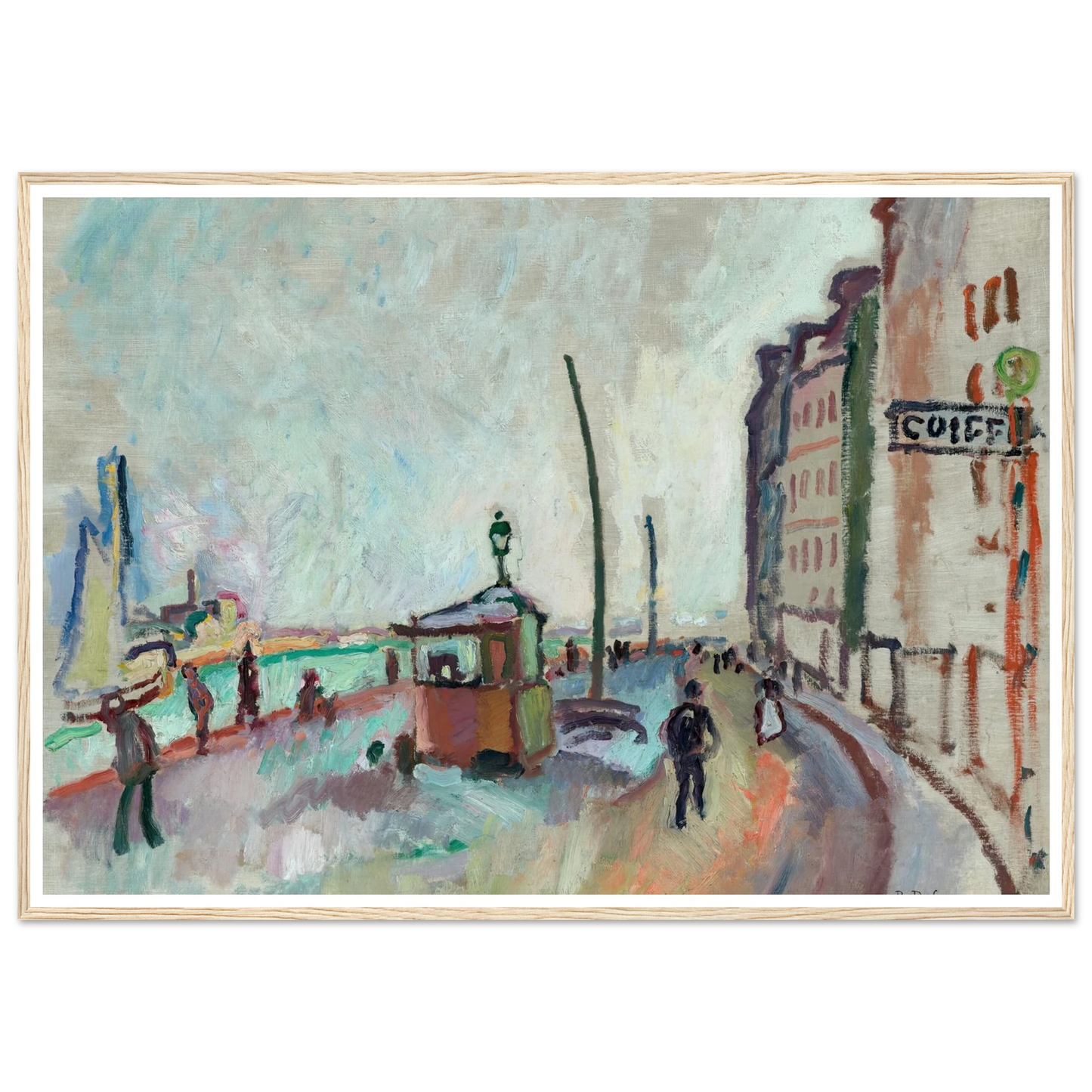 Le Havre (1906-1907) Art Print | Raoul Dufy - Framed Poster - 30x40 cm / 12x16″ - Black frame