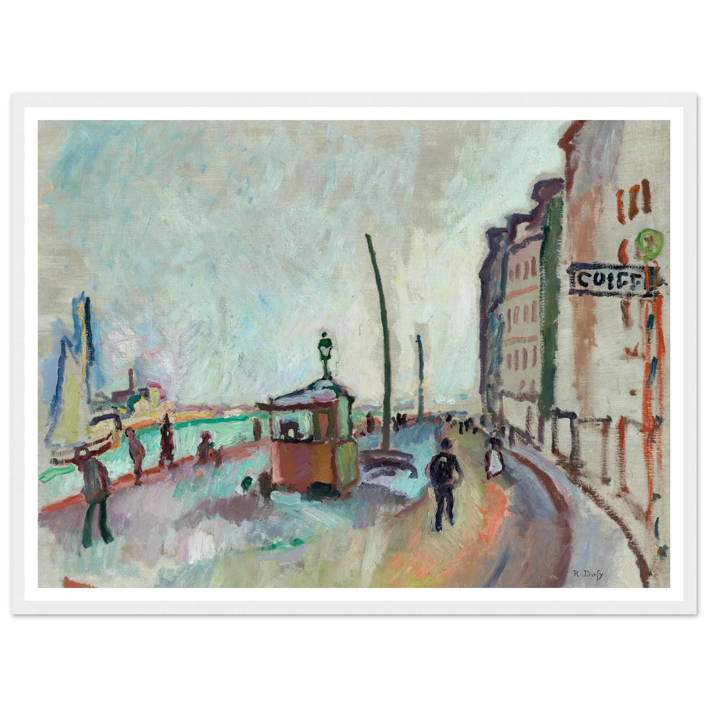 Le Havre (1906-1907) Art Print | Raoul Dufy - Framed Poster - 30x40 cm / 12x16″ - Black frame