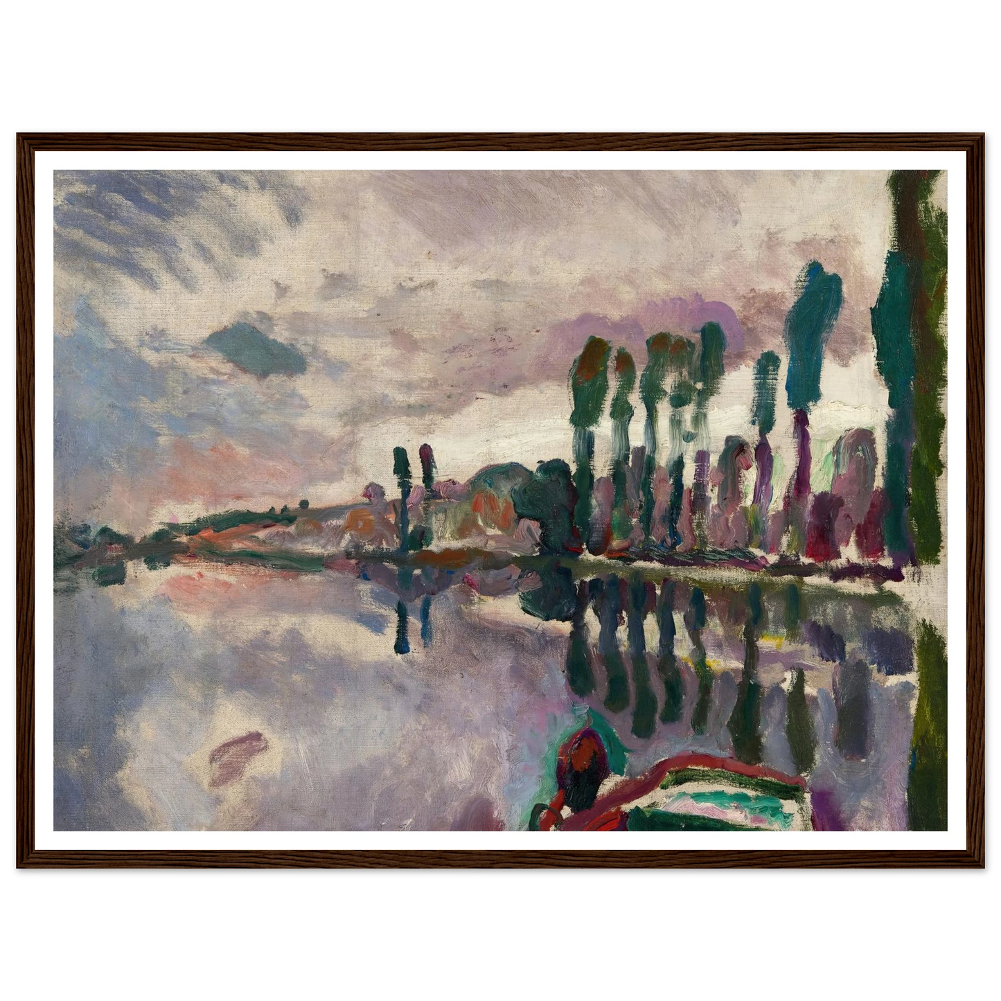 Le Loir à Durtal (1906) Art Print | Raoul Dufy - Framed Poster - 30x40 cm / 12x16″ - Black frame