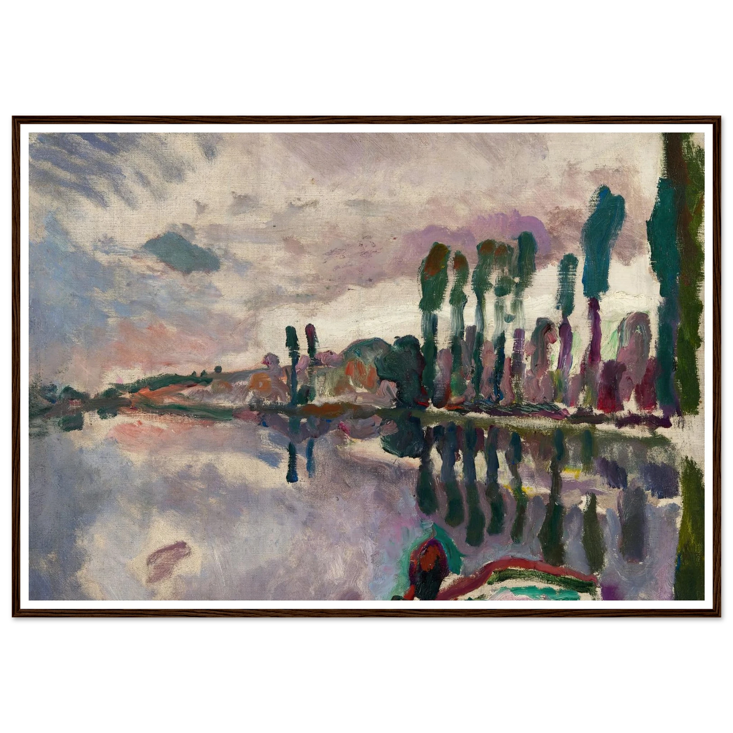 Le Loir à Durtal (1906) Art Print | Raoul Dufy - Framed Poster - 30x40 cm / 12x16″ - Black frame