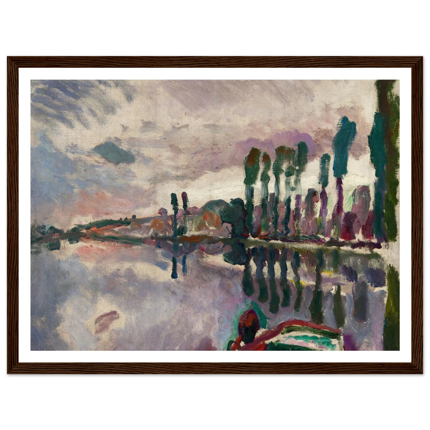Le Loir à Durtal (1906) Art Print | Raoul Dufy - Framed Poster - 30x40 cm / 12x16″ - Black frame