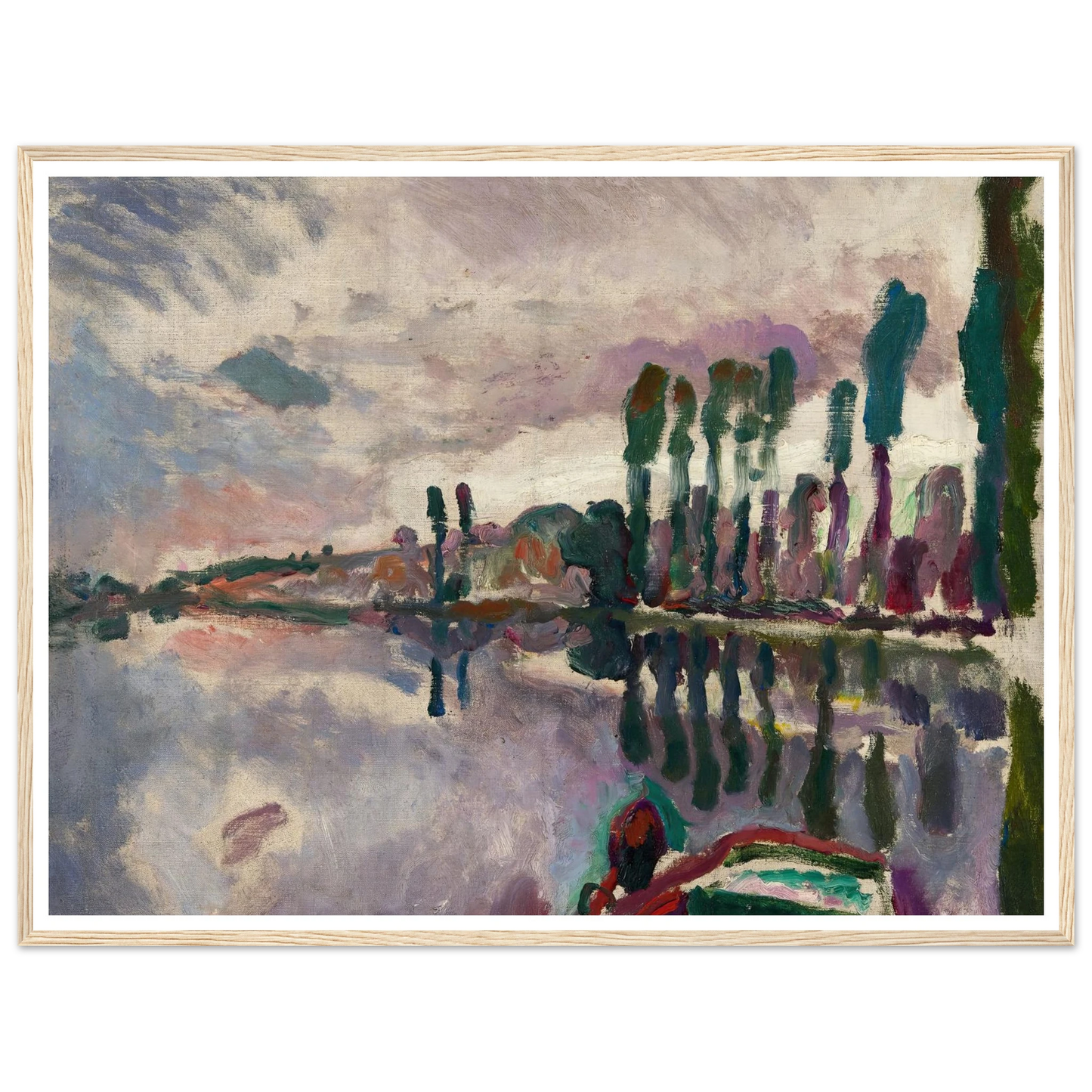 Le Loir à Durtal (1906) Art Print | Raoul Dufy - Framed Poster - 30x40 cm / 12x16″ - Black frame