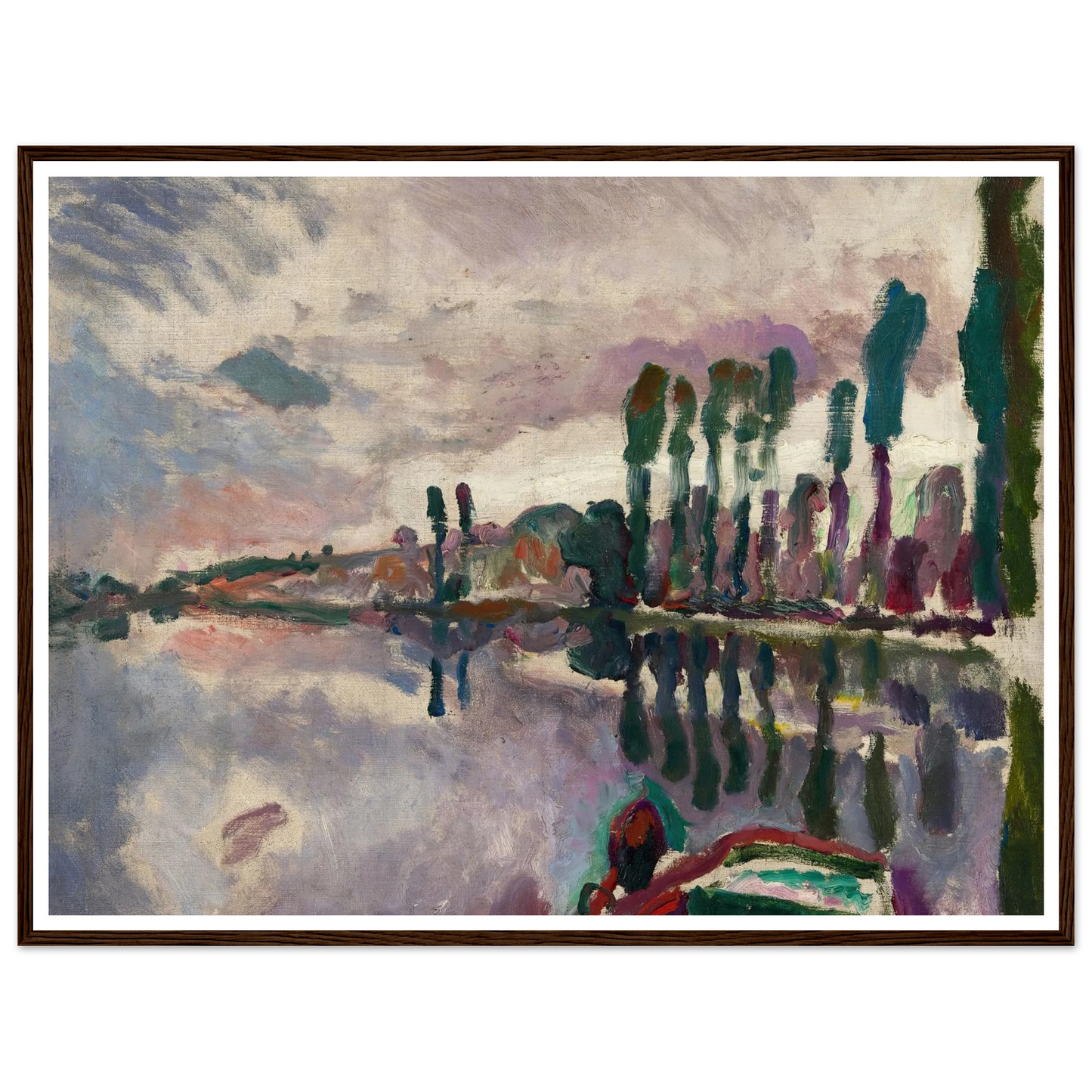 Le Loir à Durtal (1906) Art Print | Raoul Dufy - Framed Poster - 30x40 cm / 12x16″ - Black frame