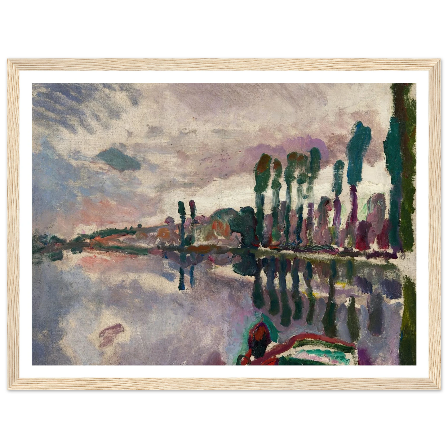 Le Loir à Durtal (1906) Art Print | Raoul Dufy - Framed Poster - 30x40 cm / 12x16″ - Black frame