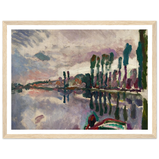 Le Loir à Durtal (1906) Art Print | Raoul Dufy - Framed Poster - 30x40 cm / 12x16″ - Black frame