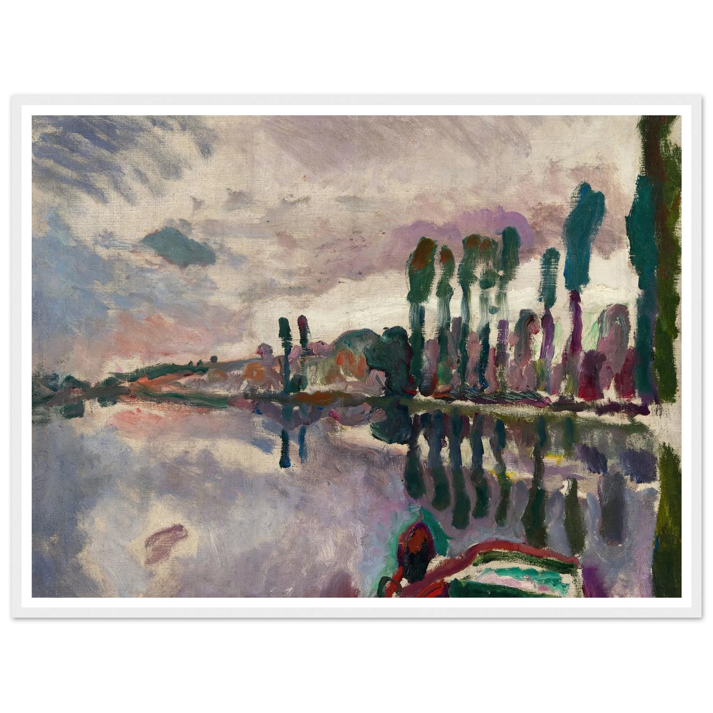 Le Loir à Durtal (1906) Art Print | Raoul Dufy - Framed Poster - 30x40 cm / 12x16″ - Black frame