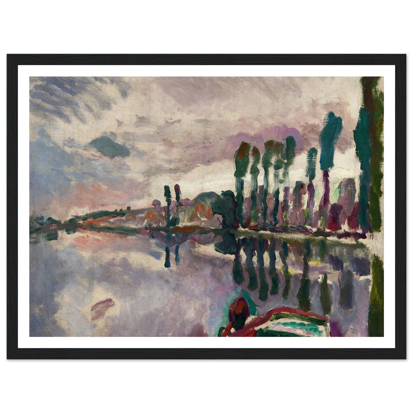 Le Loir à Durtal (1906) Art Print | Raoul Dufy - Framed Poster - 30x40 cm / 12x16″ - Black frame