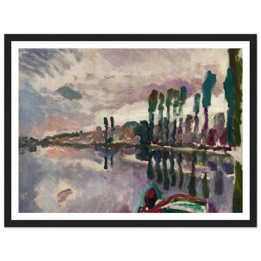 Le Loir à Durtal (1906) Art Print | Raoul Dufy - Framed Poster - 30x40 cm / 12x16″ - Black frame