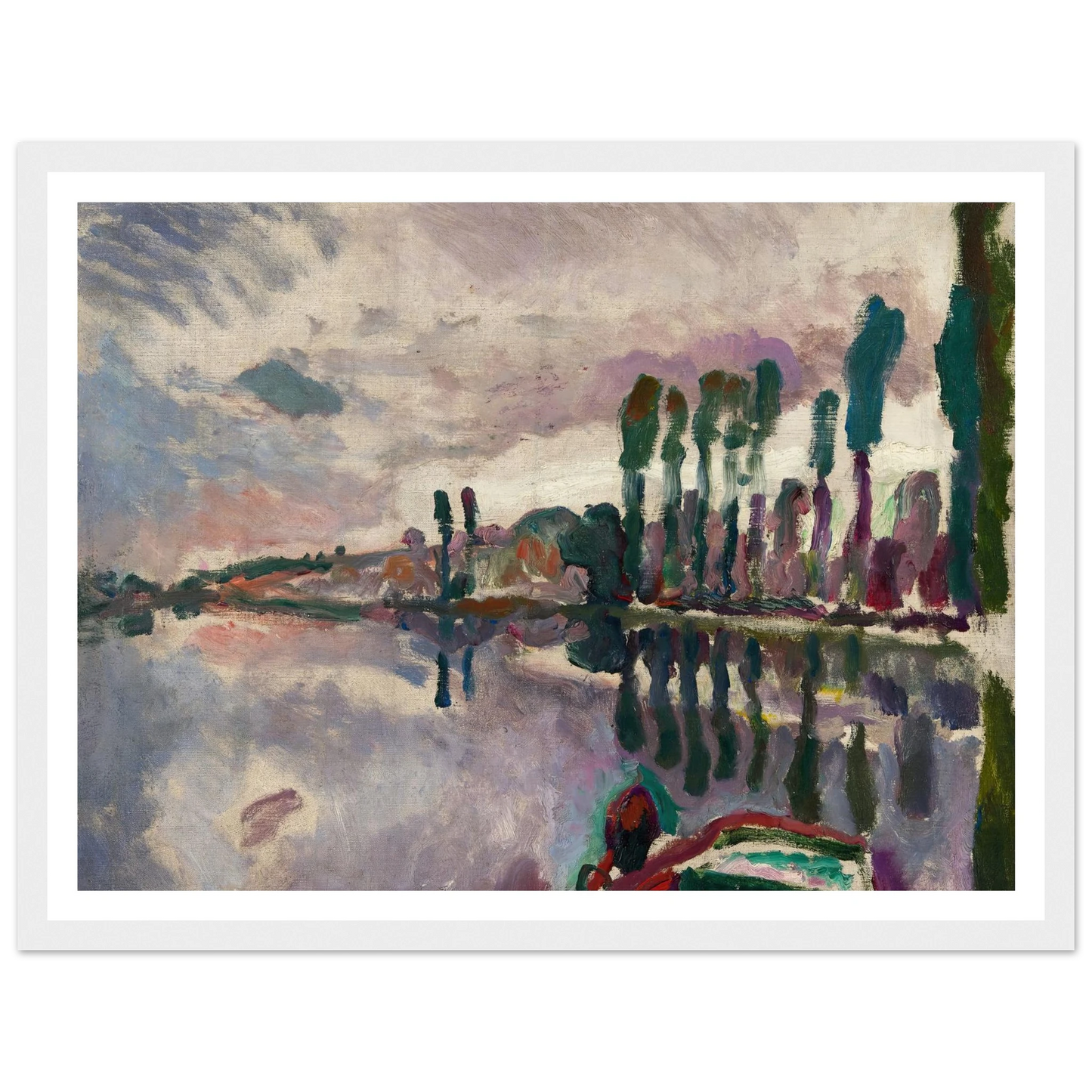 Le Loir à Durtal (1906) Art Print | Raoul Dufy - Framed Poster - 30x40 cm / 12x16″ - Black frame