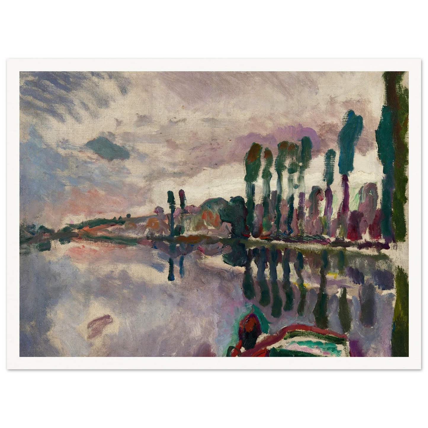 Le Loir à Durtal (1906) Art Print | Raoul Dufy - Framed Poster - 30x40 cm / 12x16″ - Black frame