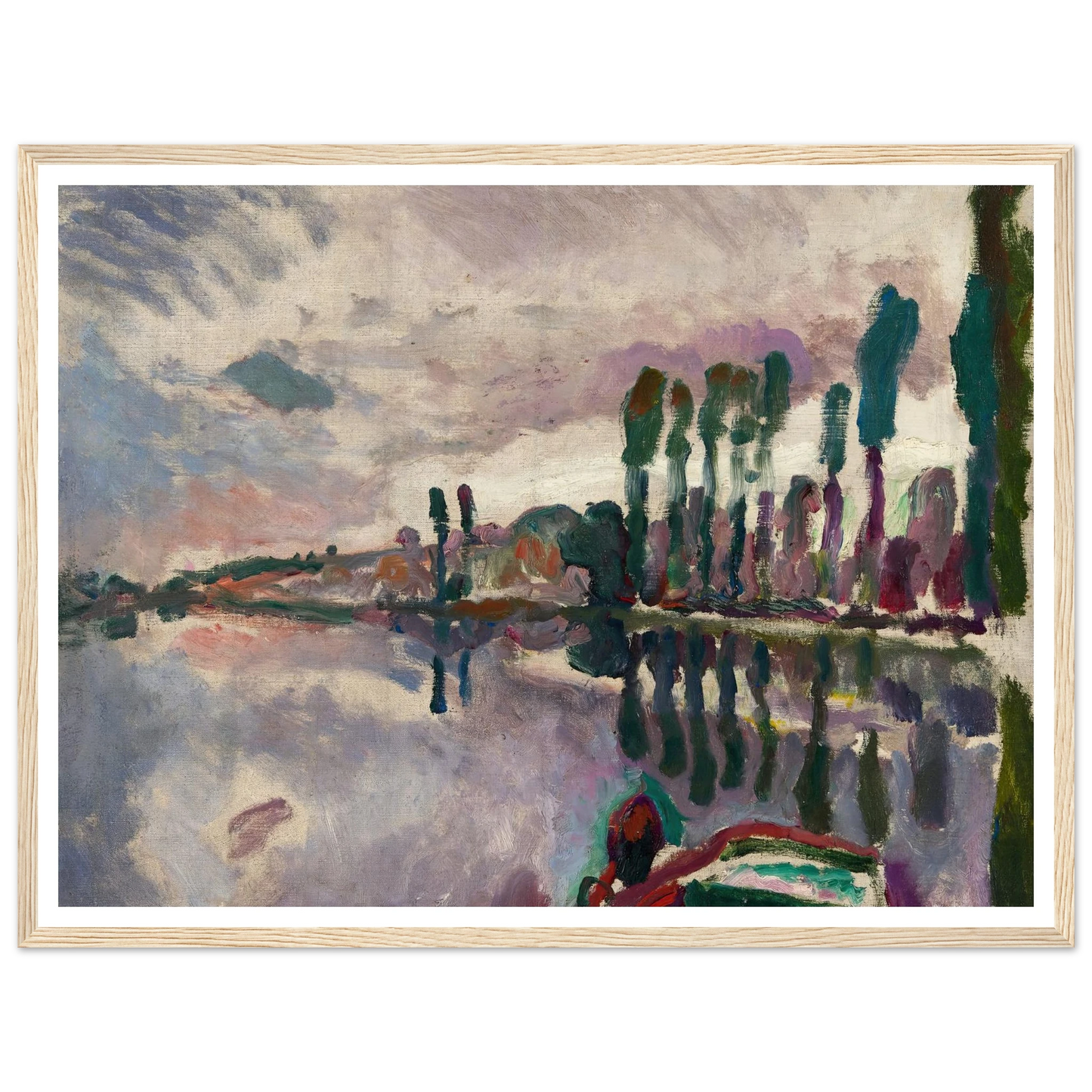 Le Loir à Durtal (1906) Art Print | Raoul Dufy - Framed Poster - 30x40 cm / 12x16″ - Black frame