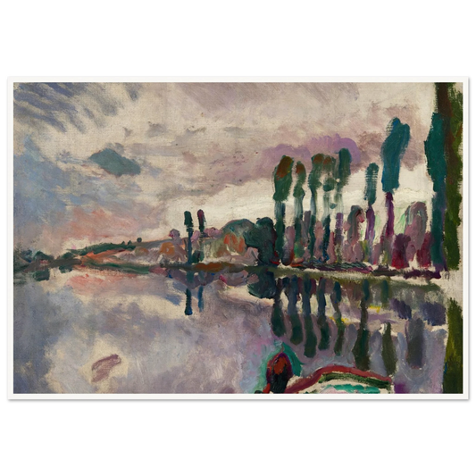Le Loir à Durtal (1906) Art Print | Raoul Dufy - Framed Poster - 30x40 cm / 12x16″ - Black frame