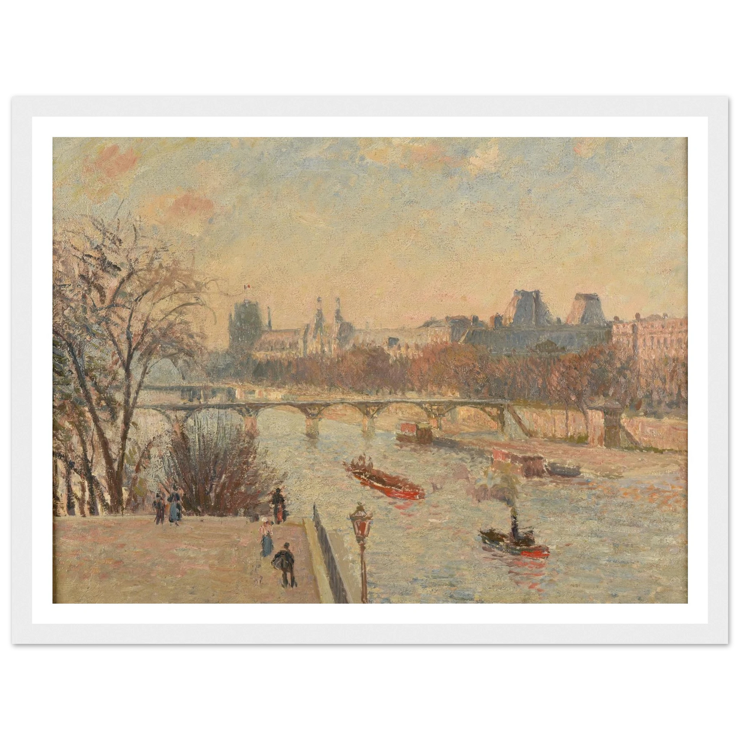 Le Louvre (1902) Art Print | Camille Pissarro - Framed Poster - 30x40 cm / 12x16″ - Black frame