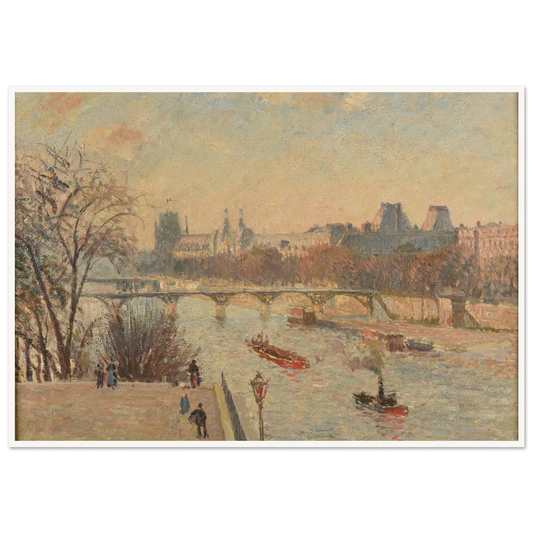 Le Louvre (1902) Art Print | Camille Pissarro - Framed Poster - 30x40 cm / 12x16″ - Black frame