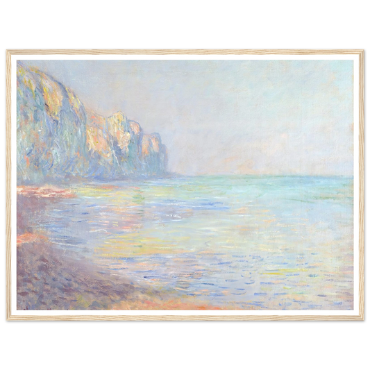 Le Matin, temps brumeux, Pourville (Misty Morning at Pourville) (1882) Art Print | Claude Monet - Framed Poster - 30x40 cm / 12x16″ - Black frame