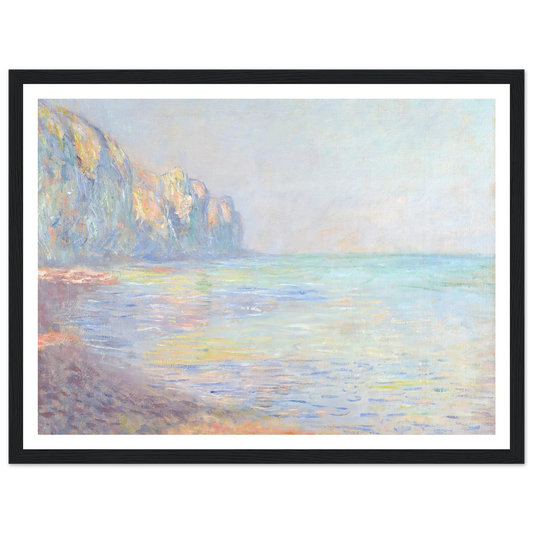 Le Matin, temps brumeux, Pourville (Misty Morning at Pourville) (1882) Art Print | Claude Monet - Framed Poster - 30x40 cm / 12x16″ - Black frame