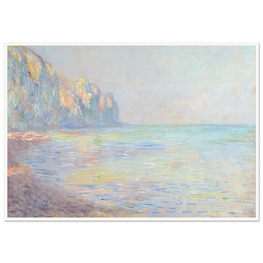 Le Matin, temps brumeux, Pourville (Misty Morning at Pourville) (1882) Art Print | Claude Monet - Framed Poster - 30x40 cm / 12x16″ - Black frame