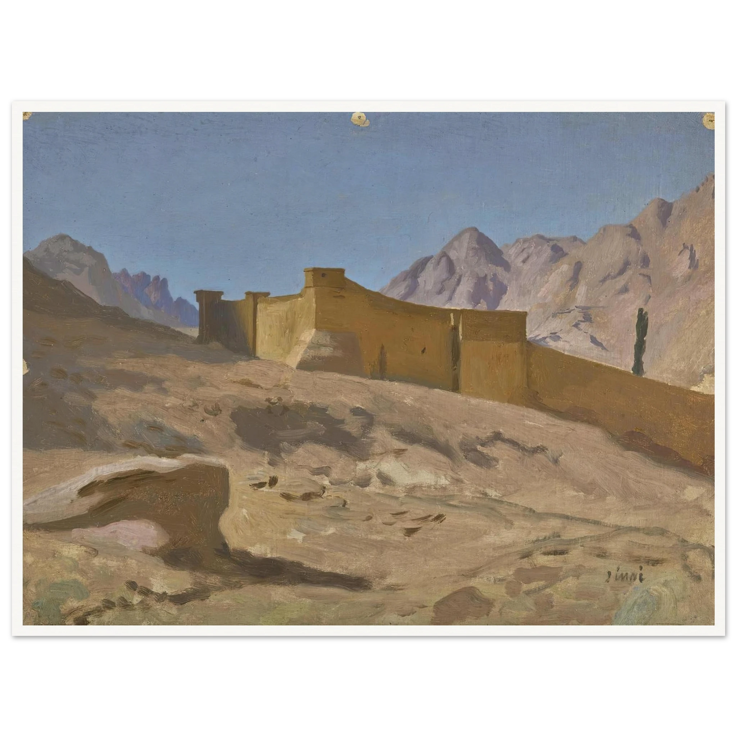 Le monastère de Sainte-Catherine Art Print | Jean Leon Gerome - Framed Poster - 30x40 cm / 12x16″ - Black frame