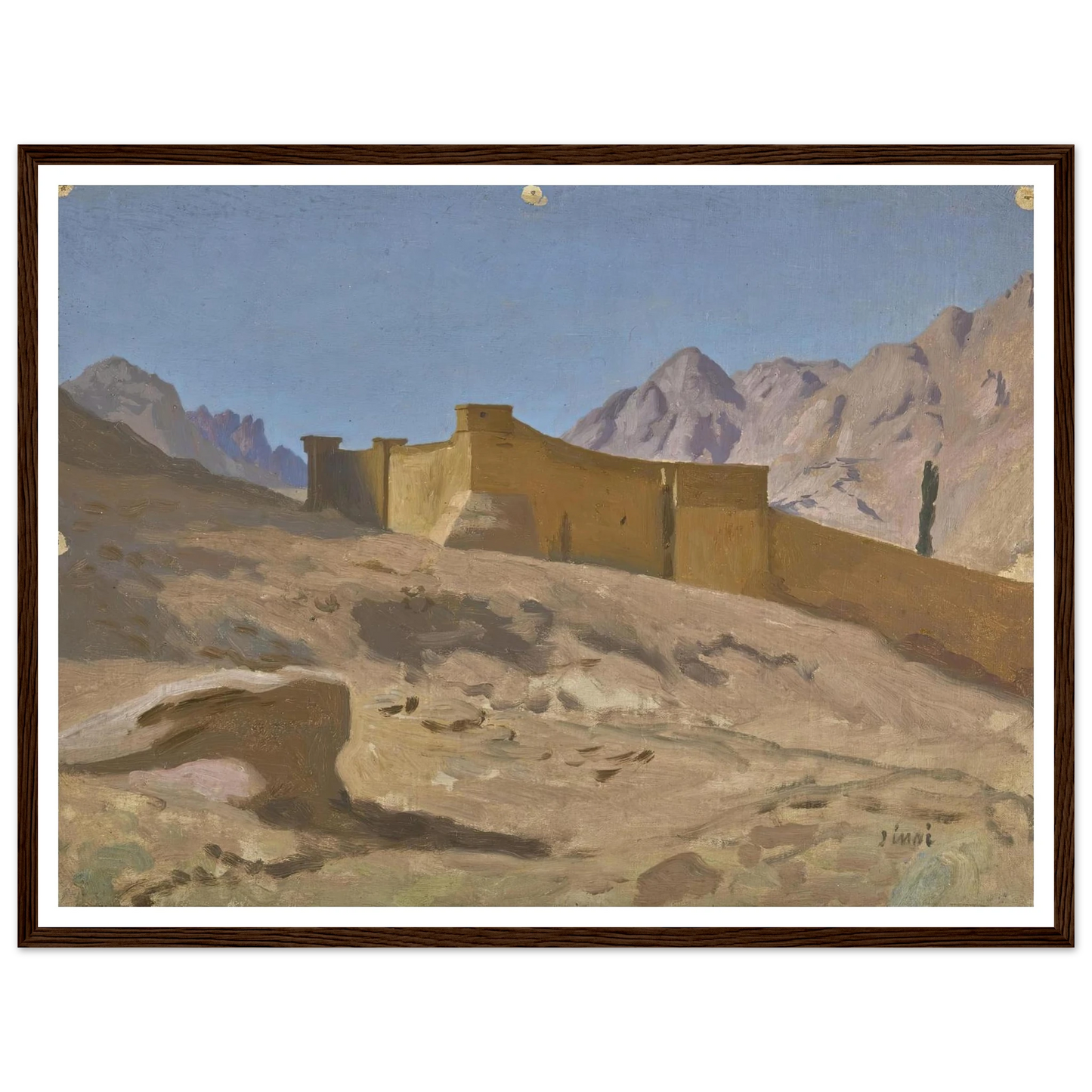 Le monastère de Sainte-Catherine Art Print | Jean Leon Gerome - Framed Poster - 30x40 cm / 12x16″ - Black frame