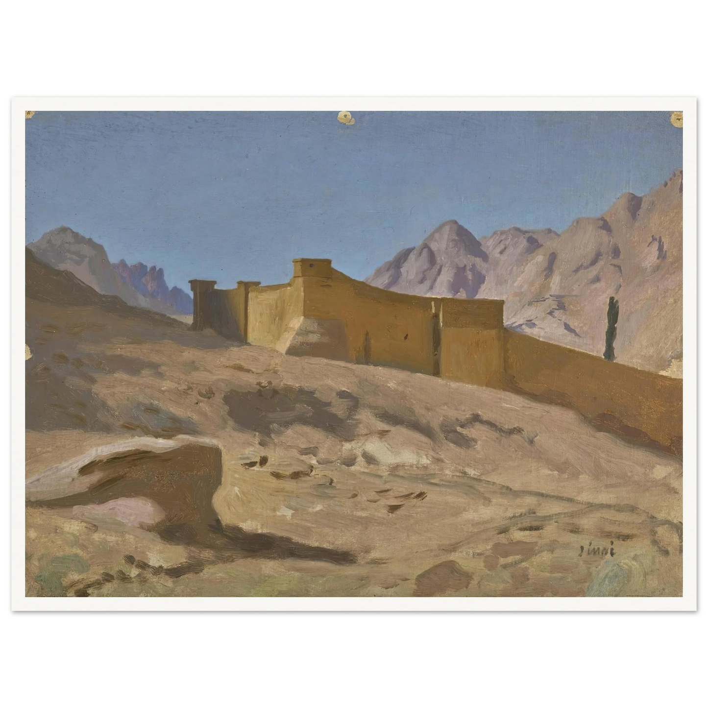 Le monastère de Sainte-Catherine Art Print | Jean Leon Gerome - Framed Poster - 30x40 cm / 12x16″ - Black frame