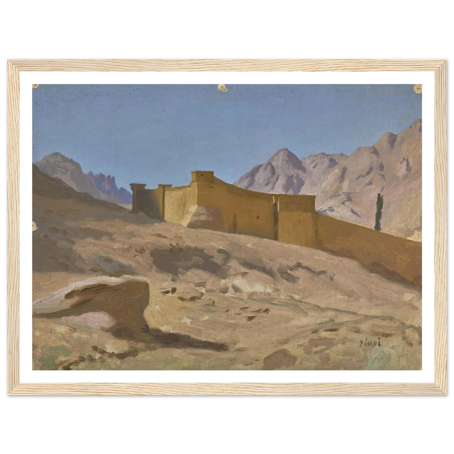 Le monastère de Sainte-Catherine Art Print | Jean Leon Gerome - Framed Poster - 30x40 cm / 12x16″ - Black frame