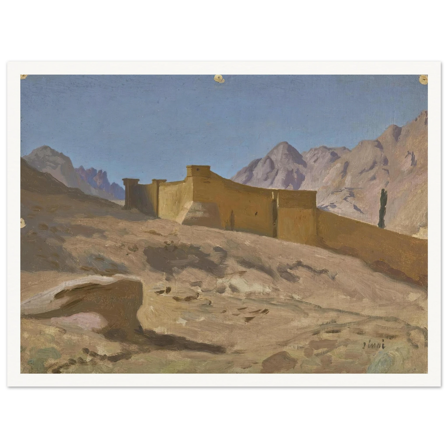 Le monastère de Sainte-Catherine Art Print | Jean Leon Gerome - Framed Poster - 30x40 cm / 12x16″ - Black frame