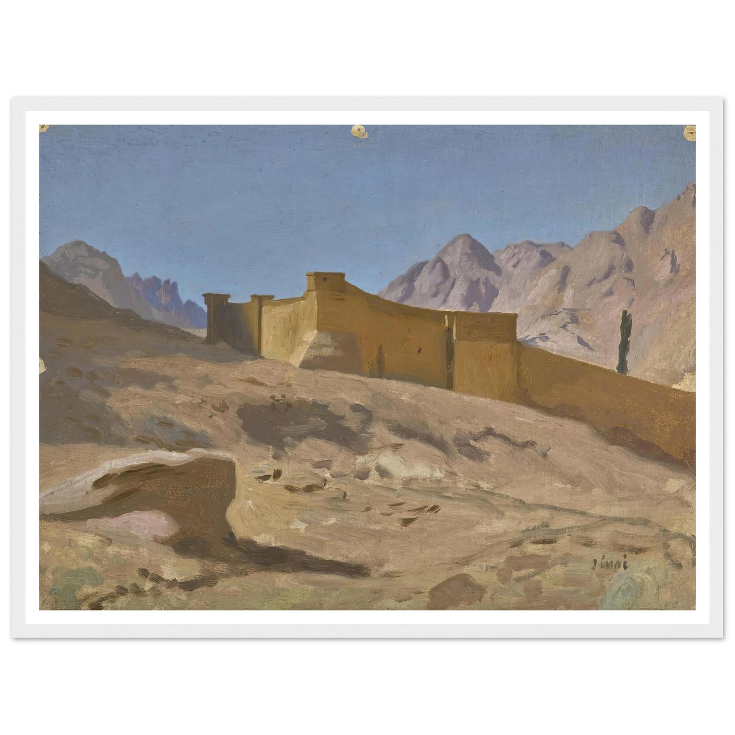 Le monastère de Sainte-Catherine Art Print | Jean Leon Gerome - Framed Poster - 30x40 cm / 12x16″ - Black frame