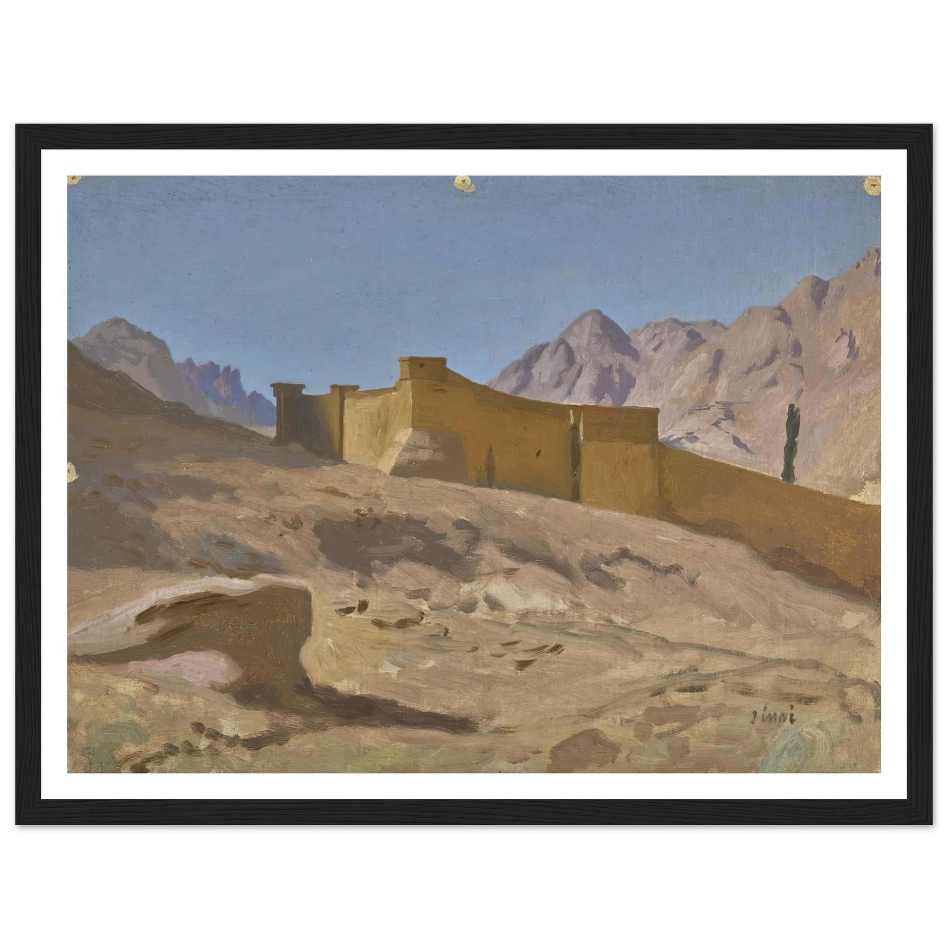 Le monastère de Sainte-Catherine Art Print | Jean Leon Gerome - Framed Poster - 30x40 cm / 12x16″ - Black frame