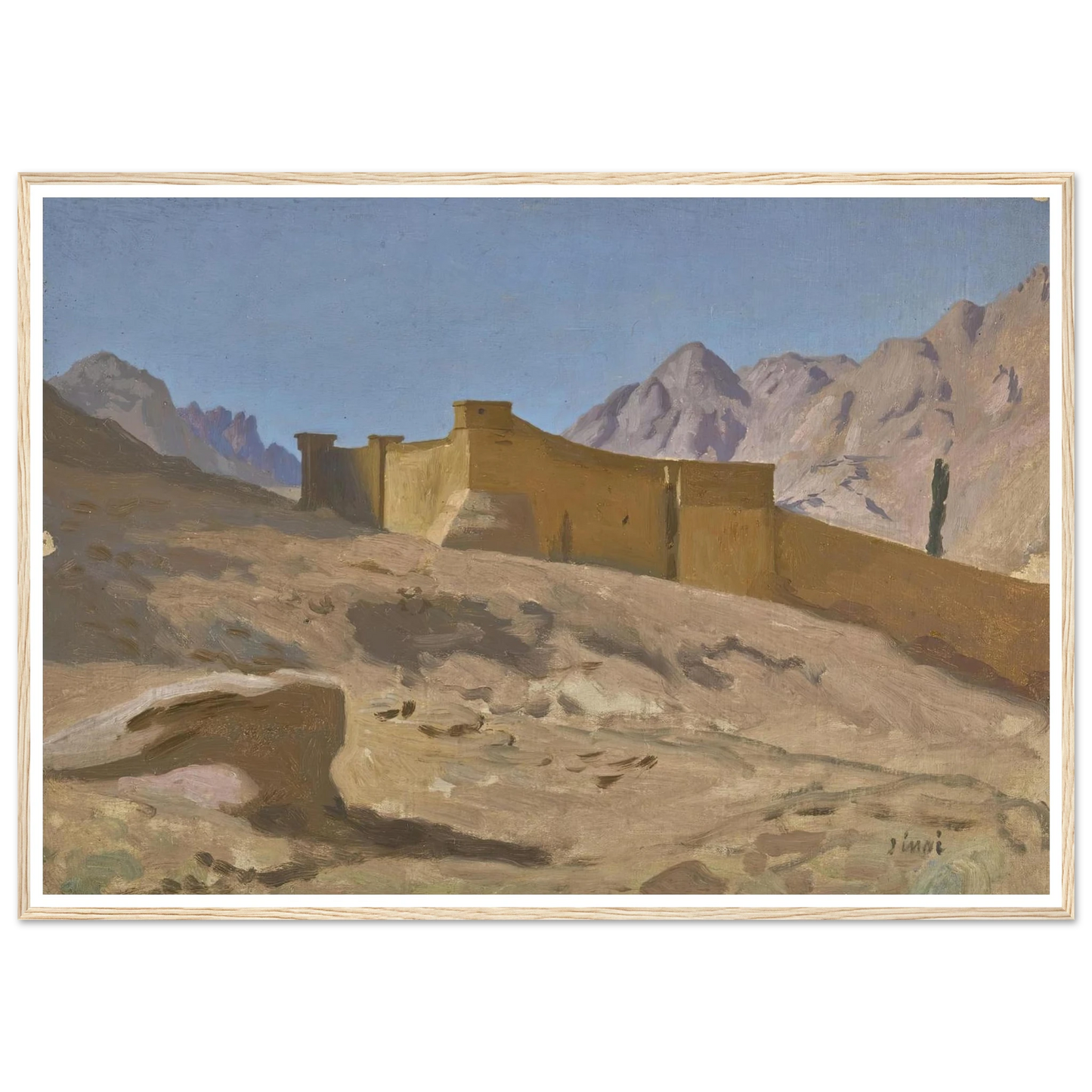 Le monastère de Sainte-Catherine Art Print | Jean Leon Gerome - Framed Poster - 30x40 cm / 12x16″ - Black frame