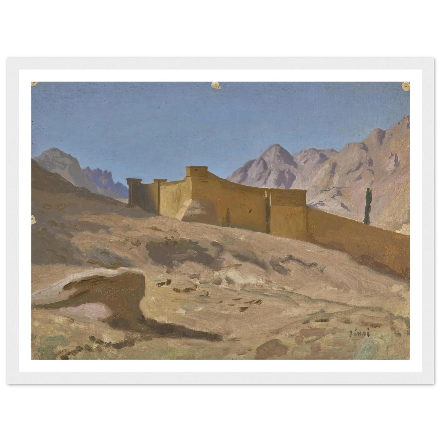 Le monastère de Sainte-Catherine Art Print | Jean Leon Gerome - Framed Poster - 30x40 cm / 12x16″ - Black frame