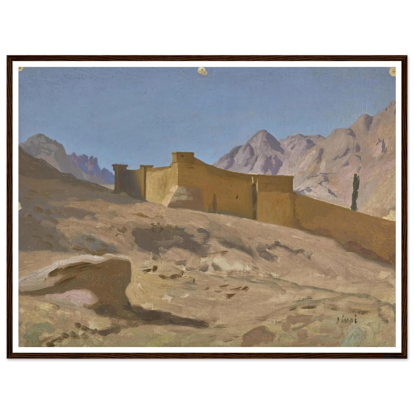 Le monastère de Sainte-Catherine Art Print | Jean Leon Gerome - Framed Poster - 30x40 cm / 12x16″ - Black frame