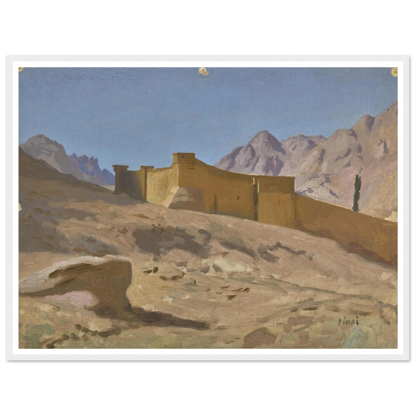 Le monastère de Sainte-Catherine Art Print | Jean Leon Gerome - Framed Poster - 30x40 cm / 12x16″ - Black frame