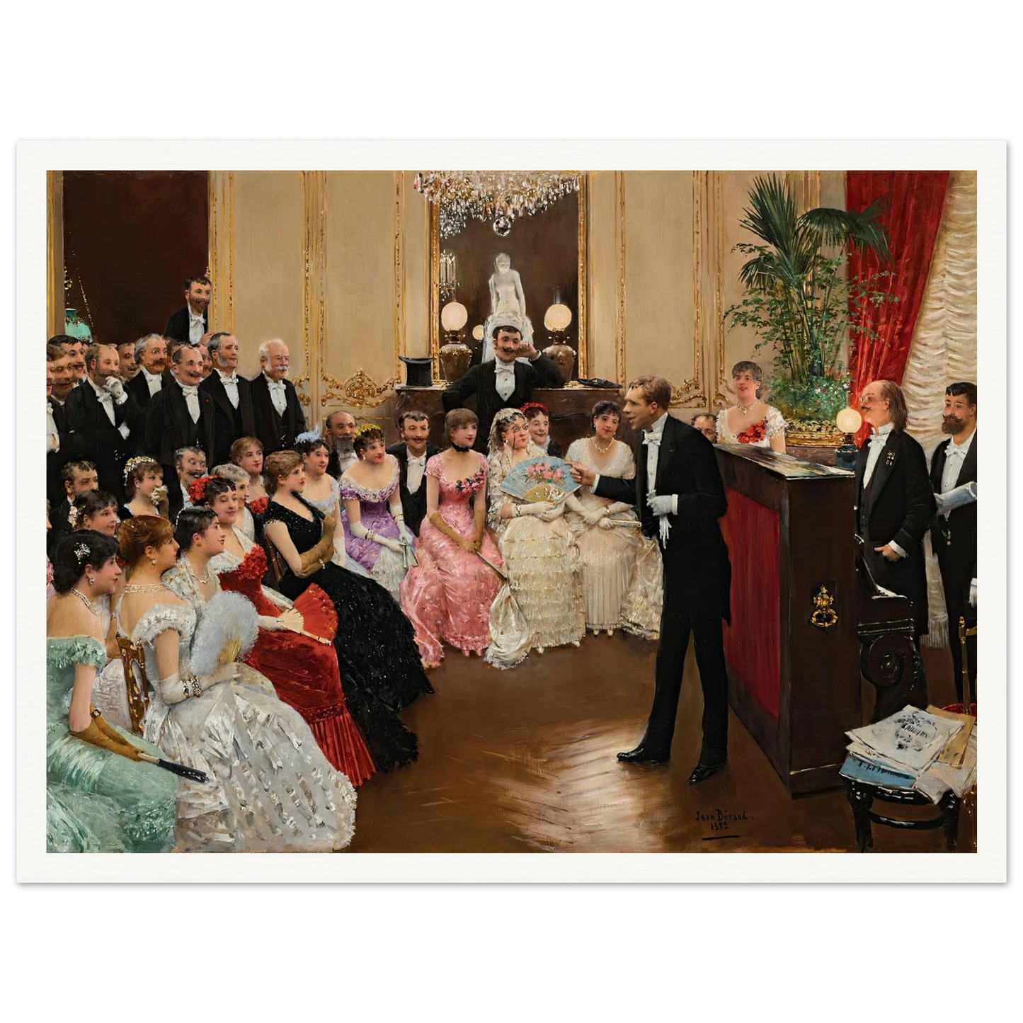 Le Monologue (1882) Art Print | Jean Beraud - Framed Poster - 30x40 cm / 12x16″ - Black frame