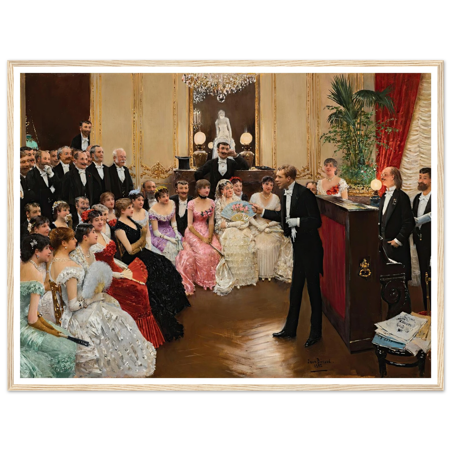 Le Monologue (1882) Art Print | Jean Beraud - Framed Poster - 30x40 cm / 12x16″ - Black frame