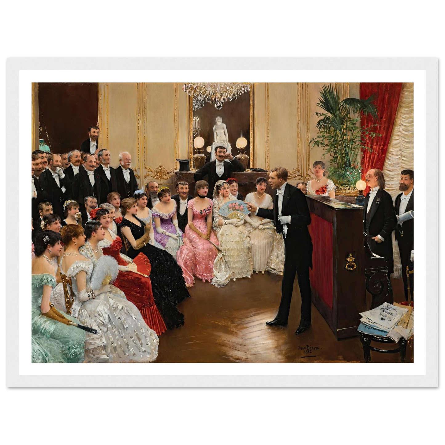 Le Monologue (1882) Art Print | Jean Beraud - Framed Poster - 30x40 cm / 12x16″ - Black frame